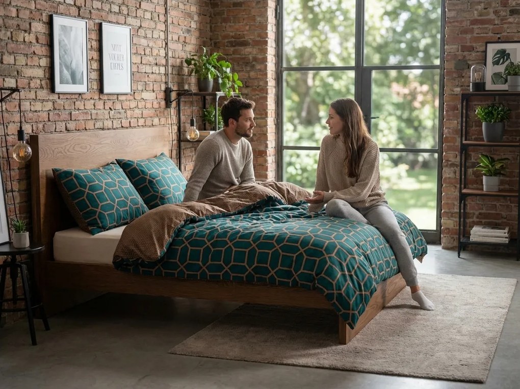 Mikroszálas flanel ágyneműhuzat KERNAL zöld Ágyneműhuzat mérete: 70 x 90 cm | 140 x 220 cm