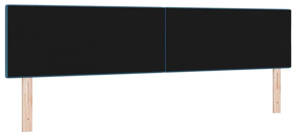 Fejtámla Gombos Támlával Sötétkék 200 cm Bársony