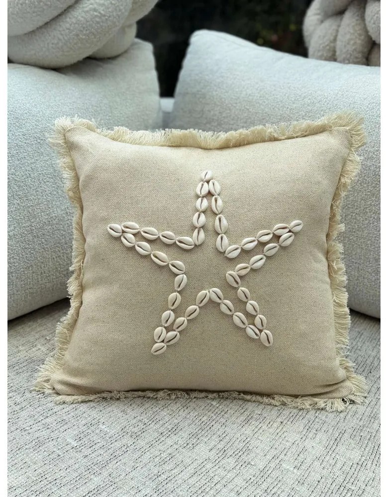 Pamut párnahuzat 43x43 cm Seashells – Mioli Decor