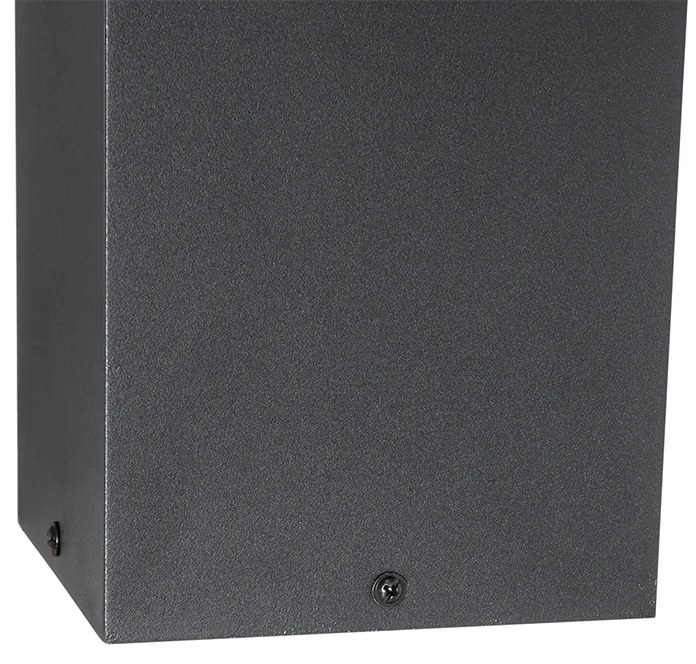 Kültéri állólámpa fekete 40 cm, dimmerrel és mozgásérzékelővel, napelemes - Charlotte