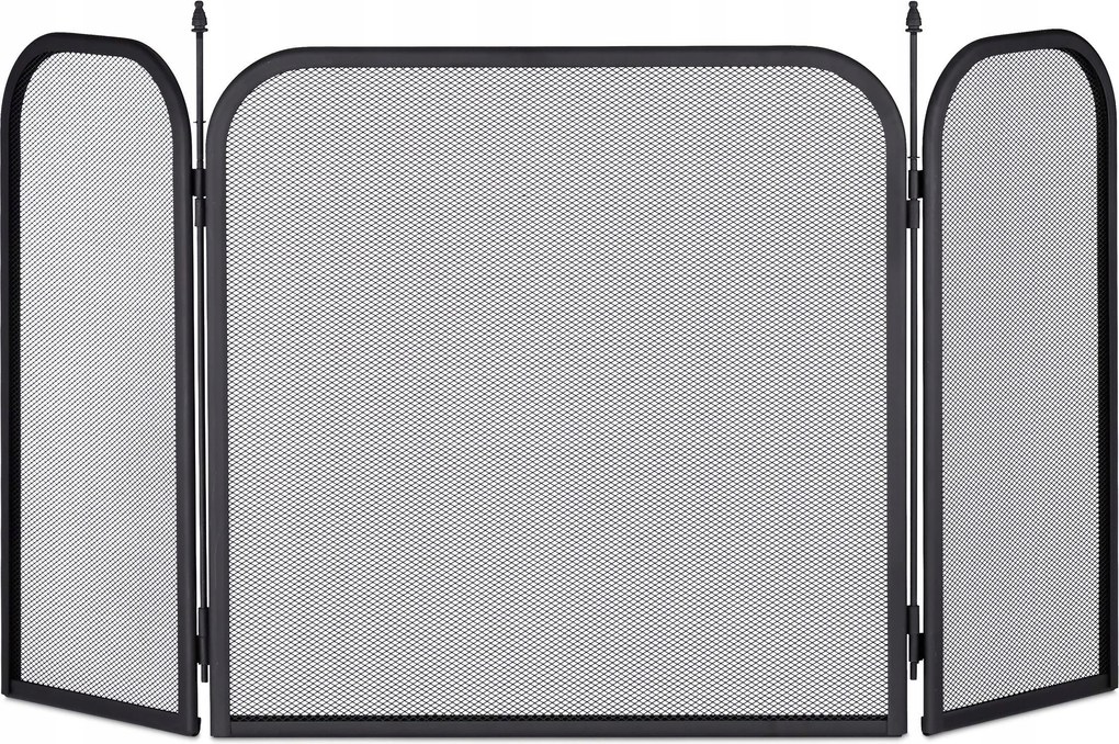 Szikrarács összecsukható kandallóhoz Acél fedél fekete