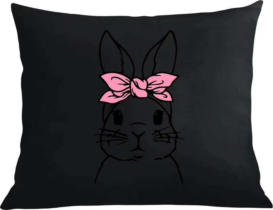 Párna párnahuzat nyomott mintás aranyos nyuszi