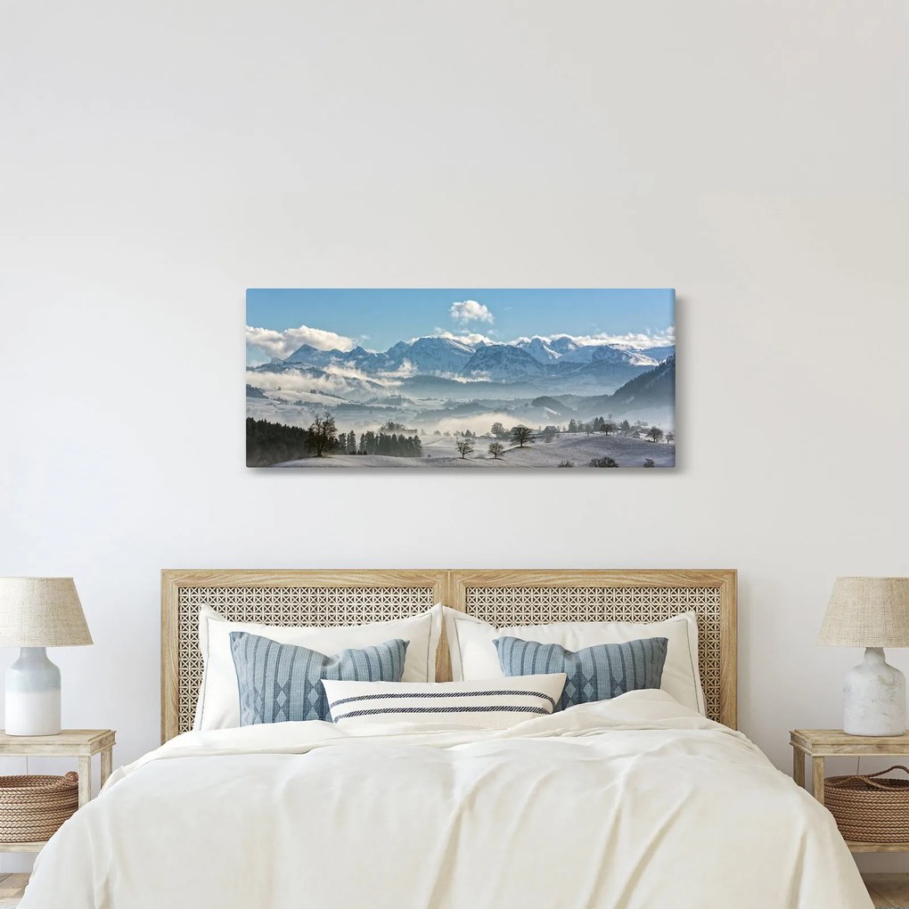 A havas hegyek képe (120x50 cm)