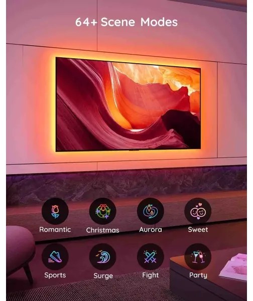 Govee - TV 46-60" Okos LED háttérvilágítás RGB