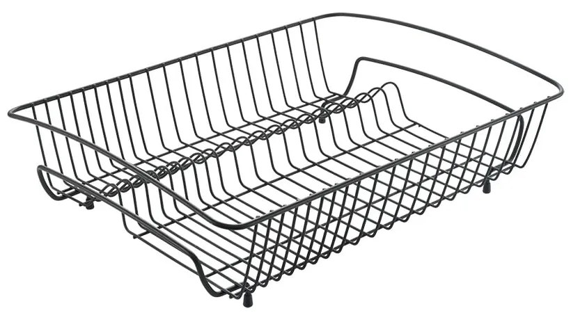Rectangular Lava fekete rozsdamentes acél edénycsepegtető - Metaltex