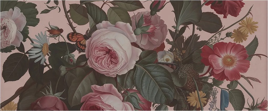 Fotótapéta Flizelin Szoba tapéta Virágos elegancia 250x104 Ragasztó