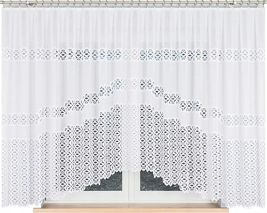 Jacquard készfüggöny alul kivágással 400x160 cm Adrianna