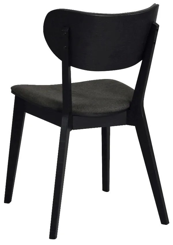 Cato fekete tölgyfa étkezőszék sötétszürke ülőrésszel - Rowico