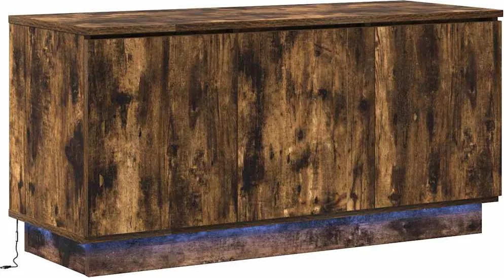 vidaXL TV szekrény Füstölt tölgy 100 x 38 x 49 cm Faanyag