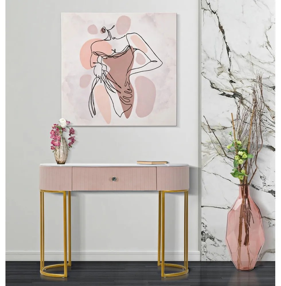 Rózsaszín konzolasztal 100x40 cm Montpellier - Mauro Ferretti
