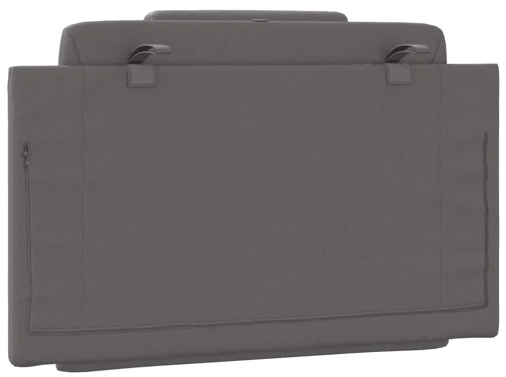 szürke műbőr fejtámla párna 90 cm