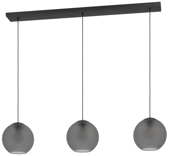 Eglo 390214 - Csillár zsinóron ARANGONA 3xE27/40W/230V füstös