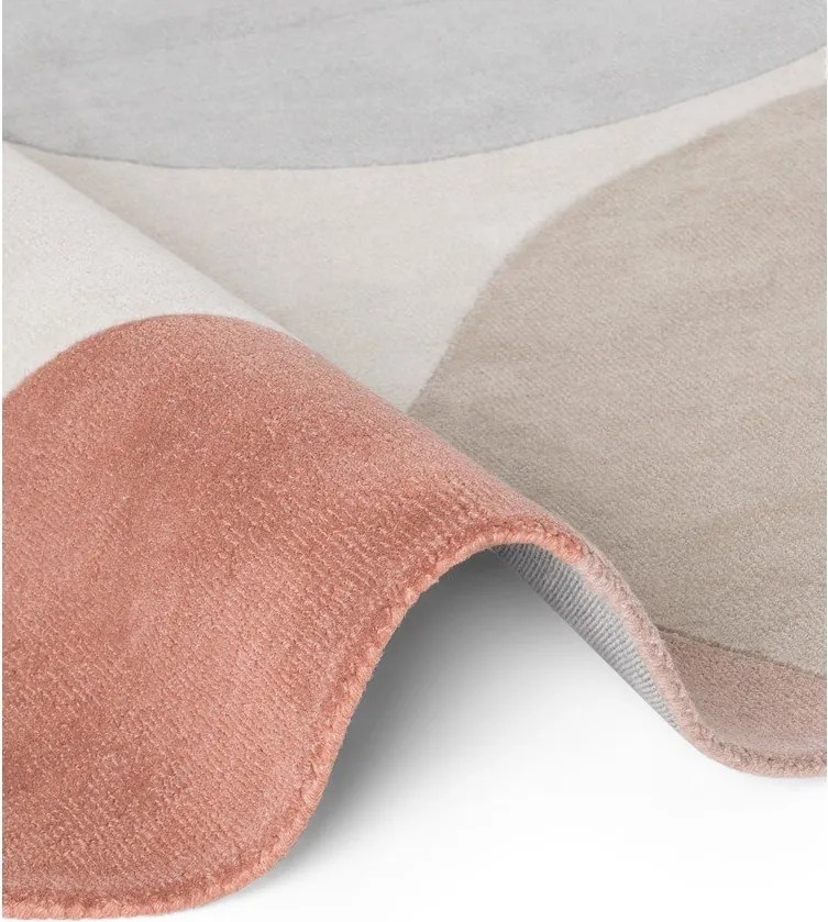 Bézs kézi szövésű gyapjú kerek szőnyeg ø 160 cm Hackney Clarissa – Ted Baker