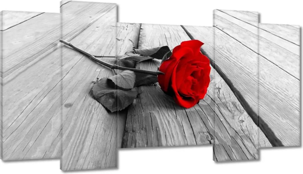 Vászonkép 120x65 Vörös rózsa a hídon