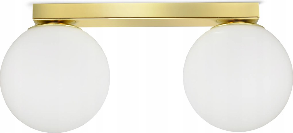 Mennyezeti lámpa Csillár Plafon Arany Üveg Fehér Gömbök Üveg B2 Led G9