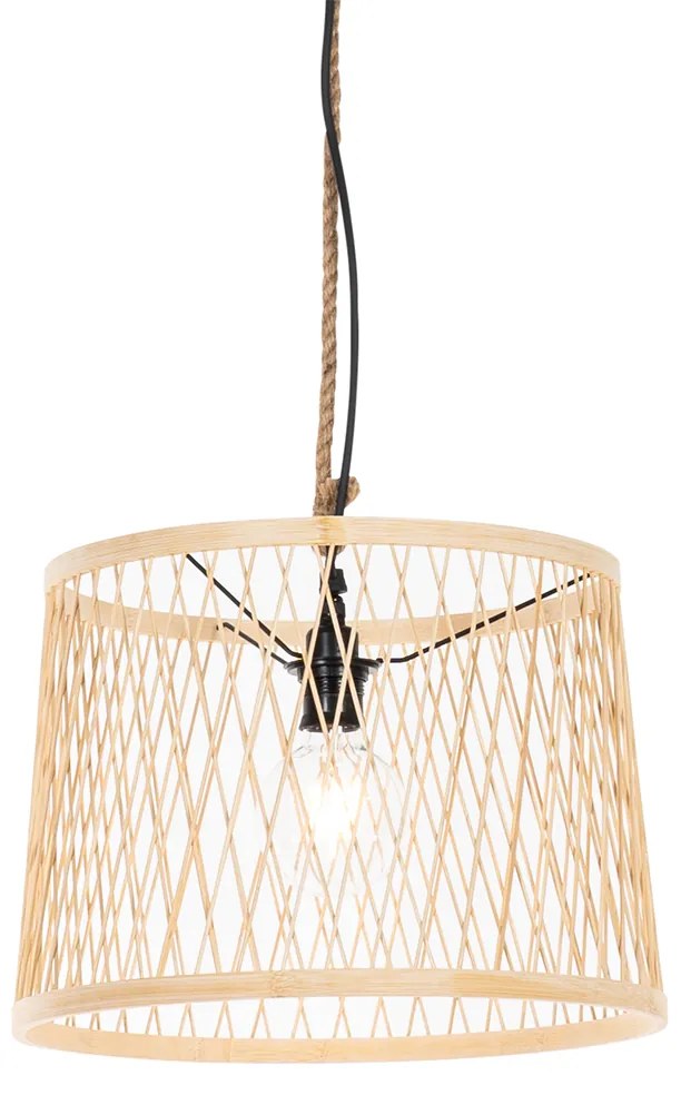 Rusztikus kültéri függőlámpa rattanból 40 cm - Calamus