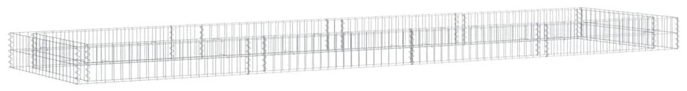 horganyzott acél gabion magaságyás 400 x 100 x 20 cm