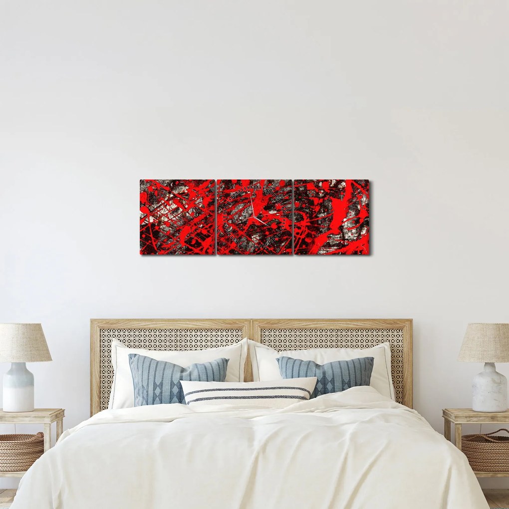 Kép - kifejező absztrakciók (órával) (90x30 cm)