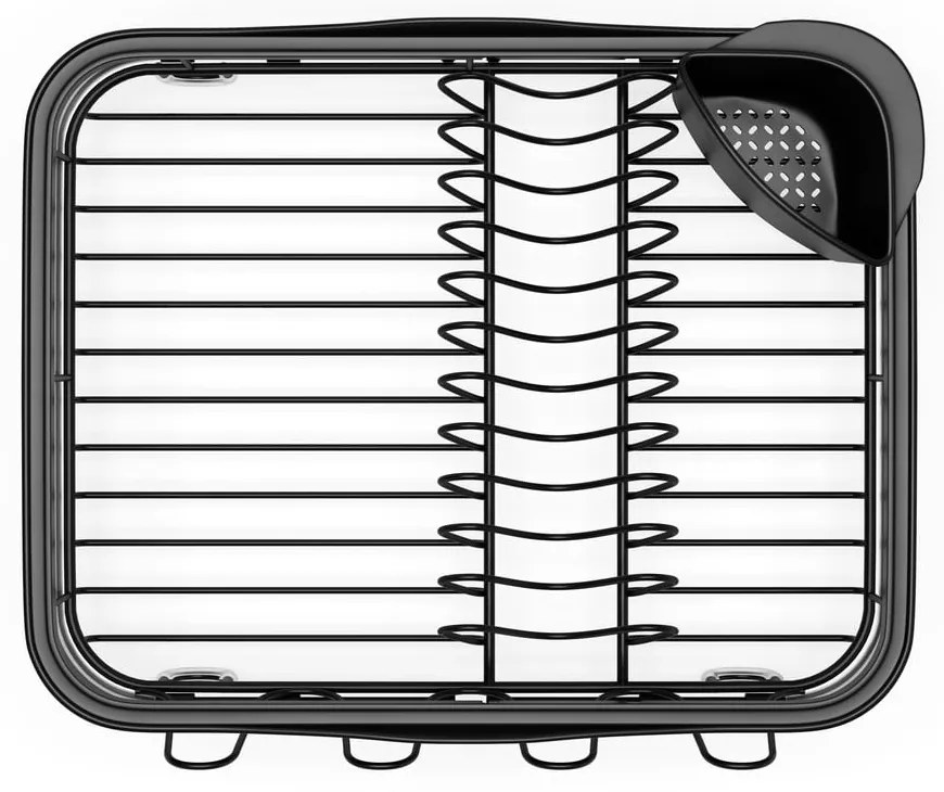 Fekete állítható acél edényszárító 37x29 cm Sinkin – Umbra