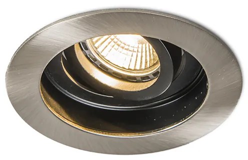 Okos modern beépíthető reflektor fekete acélból, Wifi-vel GU10 - Rondoo