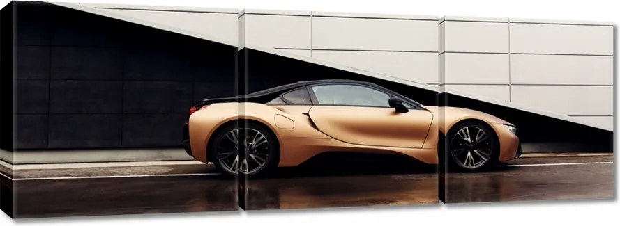 Vászonkép 90x30 Arany Bmw Autó