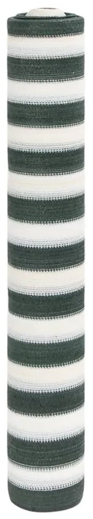 zöld és fehér HDPE belátásgátló háló 1,8 x 10 m 195 g/m²