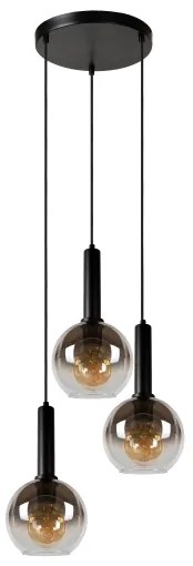 Lucide 45402/13/30 - Csillár zsinóron MARIUS 3xE27/40W/230V fekete