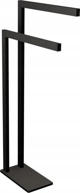 Két törölközőtartó állvány fekete Technic 341/NG