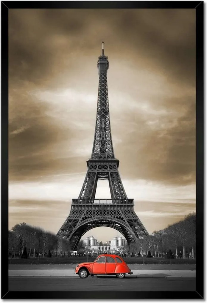 Poszterek keretben 40x60 Piros autó Franciaország