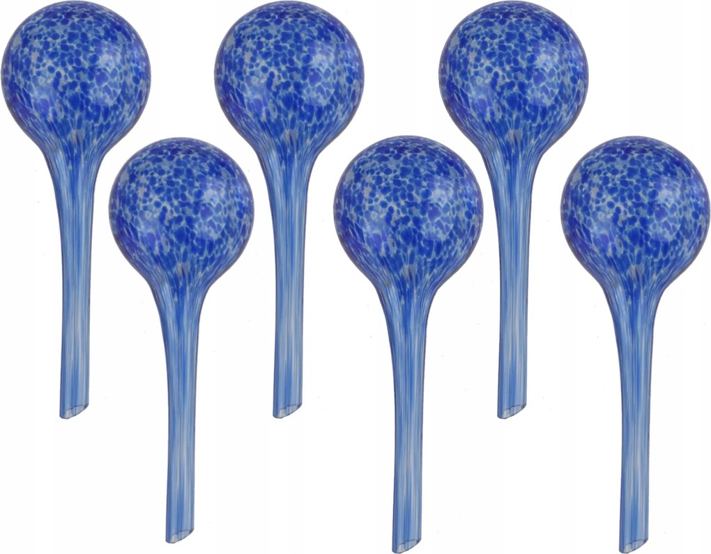 6 db-os üveg öntöző szett adagoló gömb szobanövényekhez kék 31