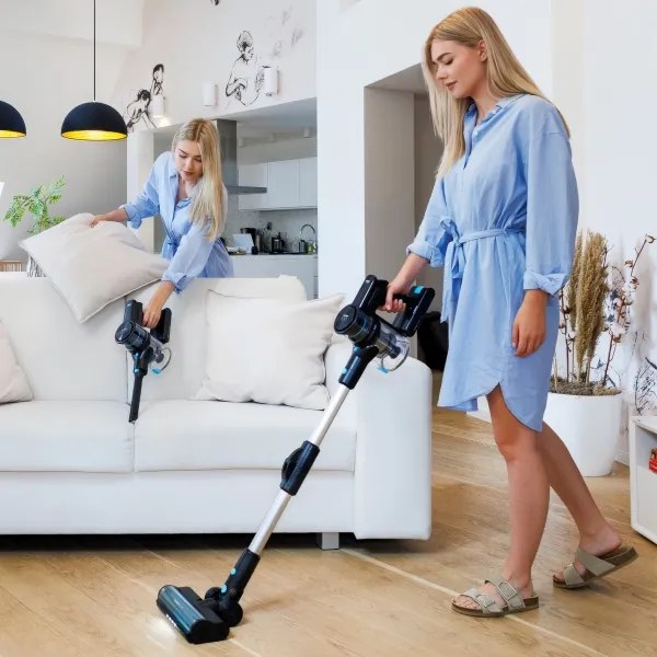 Niceboy ION Hurricane H7- Rugalmas vezeték nélküli Pálca porszívó 2in1 200W/2200 mAh fekete