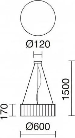 NOVA LUCE 908E-L0125B-RA VORADA Modern Led Függesztett Lámpa Fehér LED IP20