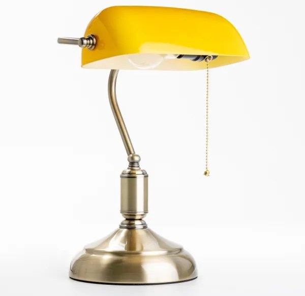 Brilagi - BANK OFFICE asztali lámpa 1xE27/60W/230V réz/narancs