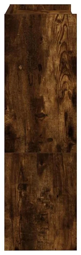 füstös tölgy színű szerelt fa cipőtartó 60x25x81 cm