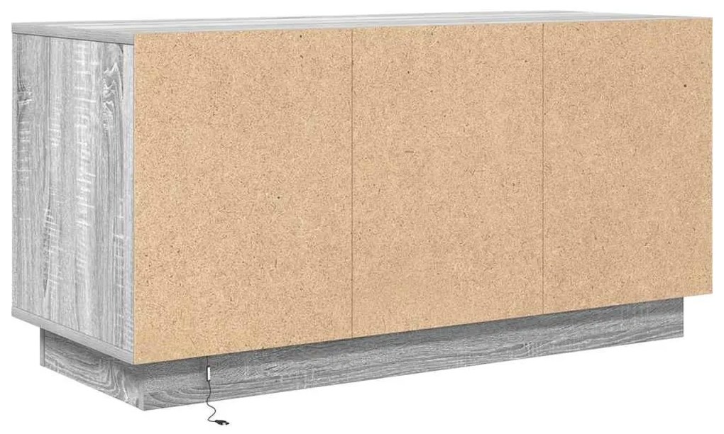szürke sonoma színű TV-szekrény LED-lámpákkal 100x41x50 cm