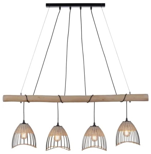 Leuchten Direkt 11156-79 - Csillár zsinóron REED 4xE27/60W/230V