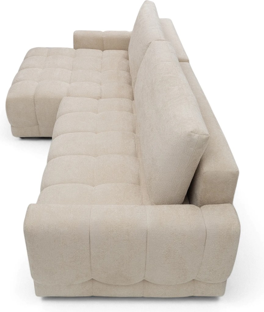 Sorenio ágyazható balos sarokkanapé - Murano 833 bézs szövet