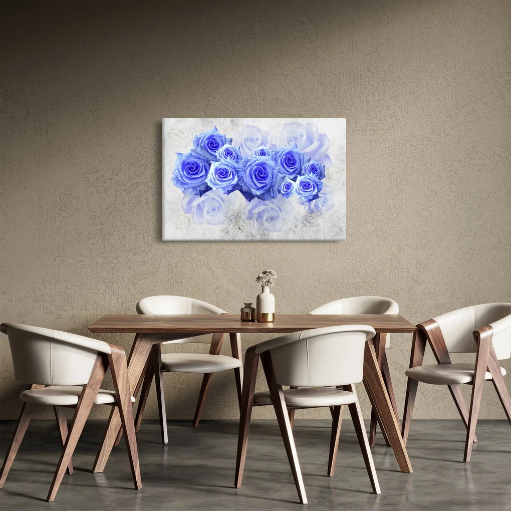 Kép - Kék rózsa (90x60 cm)