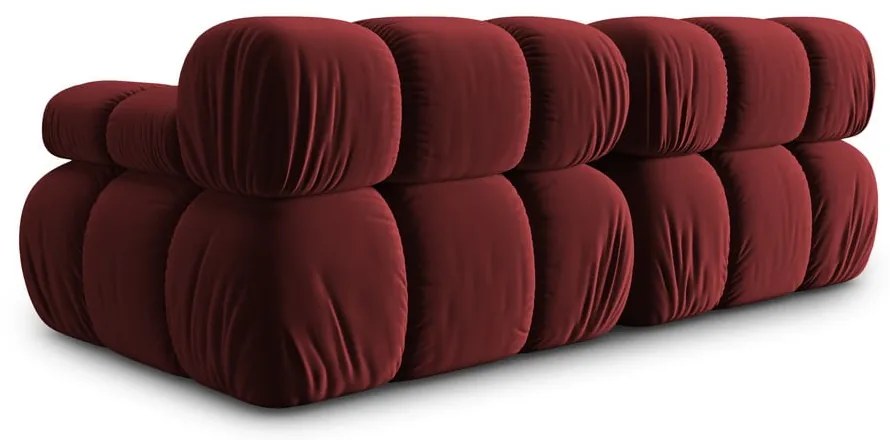 Piros bársony kanapé 188 cm Bellis – Micadoni Home