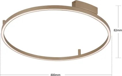 Brilagi - PORTOFINO LED dimmelhető lámpatest, 60W/230V, átmérő 80 cm, bézs + távirányító