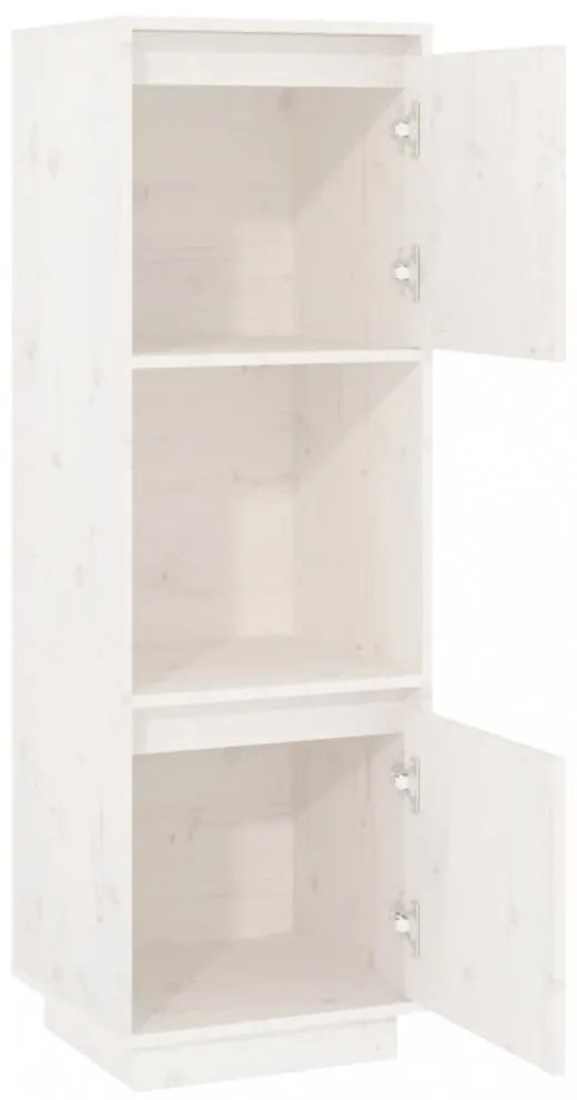 fehér tömör fenyőfa magasszekrény 38x35x117 cm