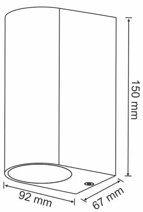 Kültéri fali spotlámpa BOSTON 2xGU10/10W/230V IP44