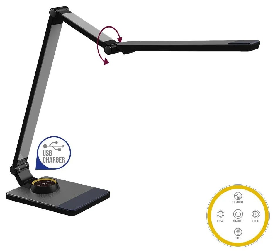 Prezent 31212 - LED Dimmelhető asztali lámpa AKAN LED/10W/230V