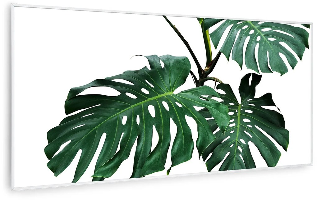 Klarstein Wonderwall Air Art Smart, infravörös hősugárzó, 120 x 60 cm, 700 W, zöld levél