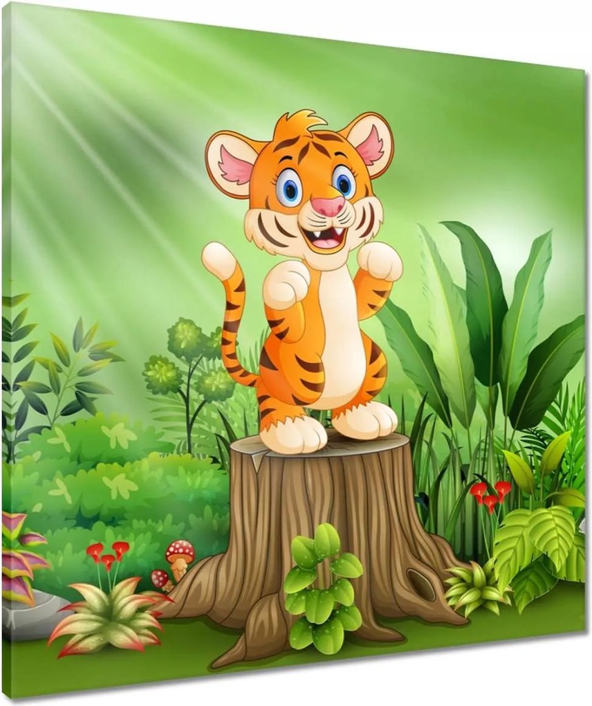 Vászonkép 60x60 Vidám tigris