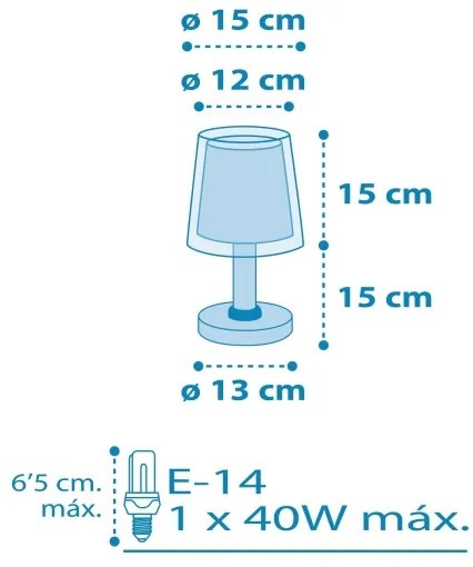 Dalber 81191T - Gyereklámpa LIGHT FEELING 1xE14/40W/230V