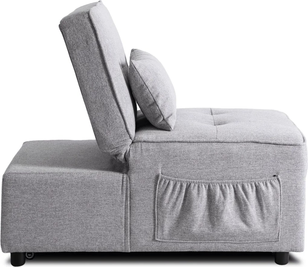 Dönthető, alvófunkciós fotel iberis 80 cm szürke, fotel