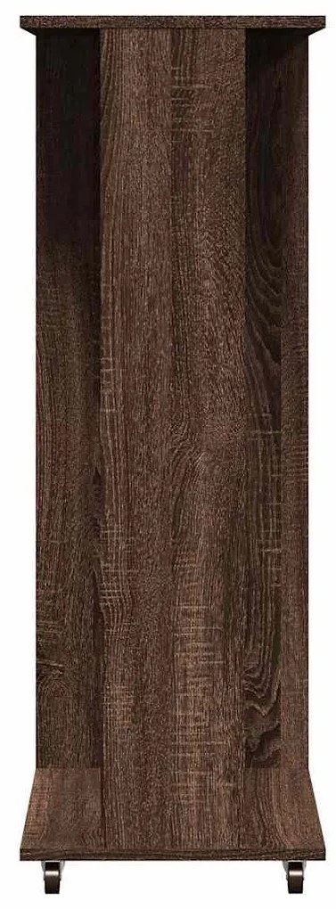 barna tölgy szerelt fa ruhásszekrény kerékkel 102 x 38 x 110 cm