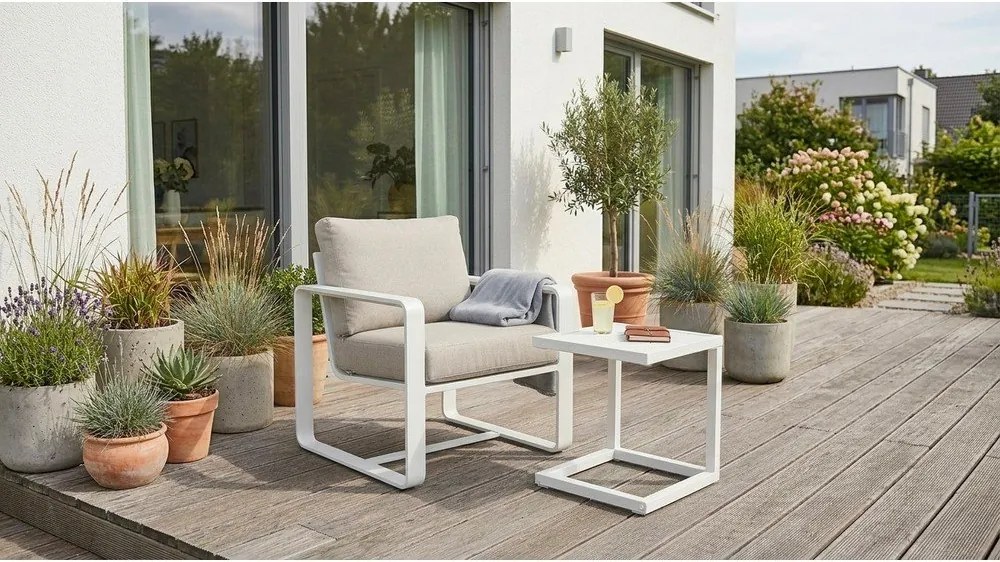 Alumínium kerti kisasztal 40x40 cm Hilde – Bizzotto