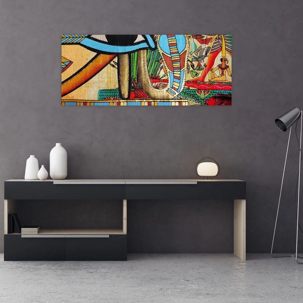 Egyiptomi motívumú kép (120x50 cm)